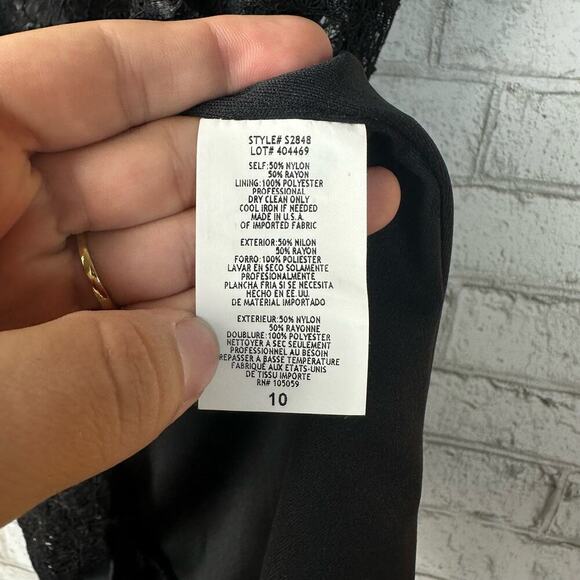 Xscape Skirt Lace Pencil Knee Length High Waist Party Cocktail New NWT Black 10 - Picture 5 of 8